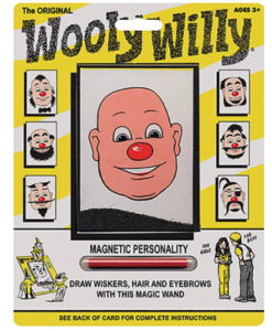 Wooly Willy travel game. A face to decorate with lead shaving.