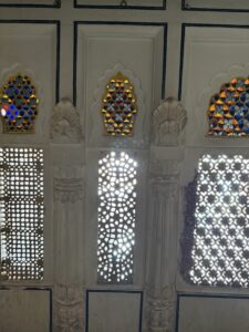 Interior Screened Windows of Women's Quarters at the Mehrangarh Fort, Jodhpur India